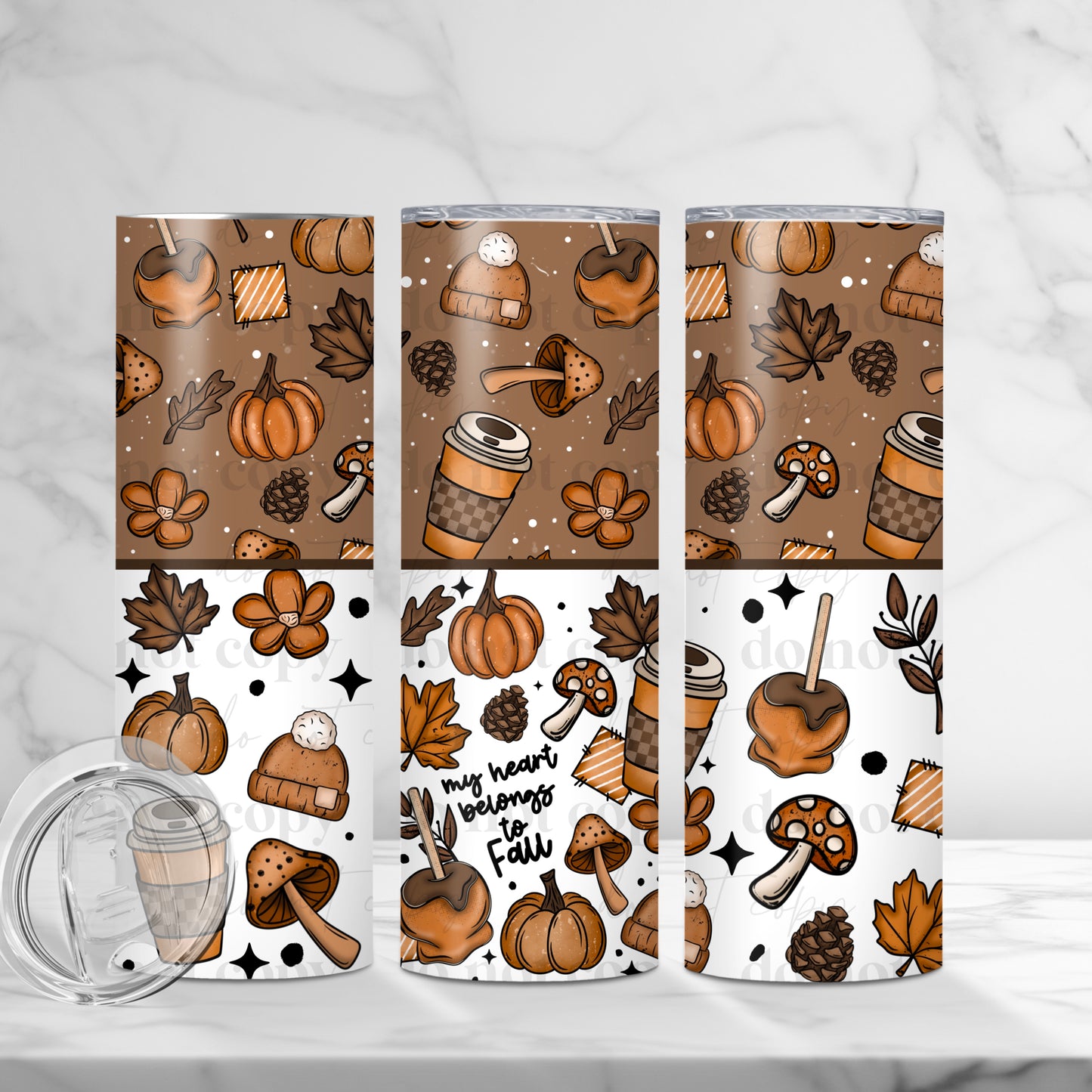 My Heart Belongs to Fall Skinny Tumbler