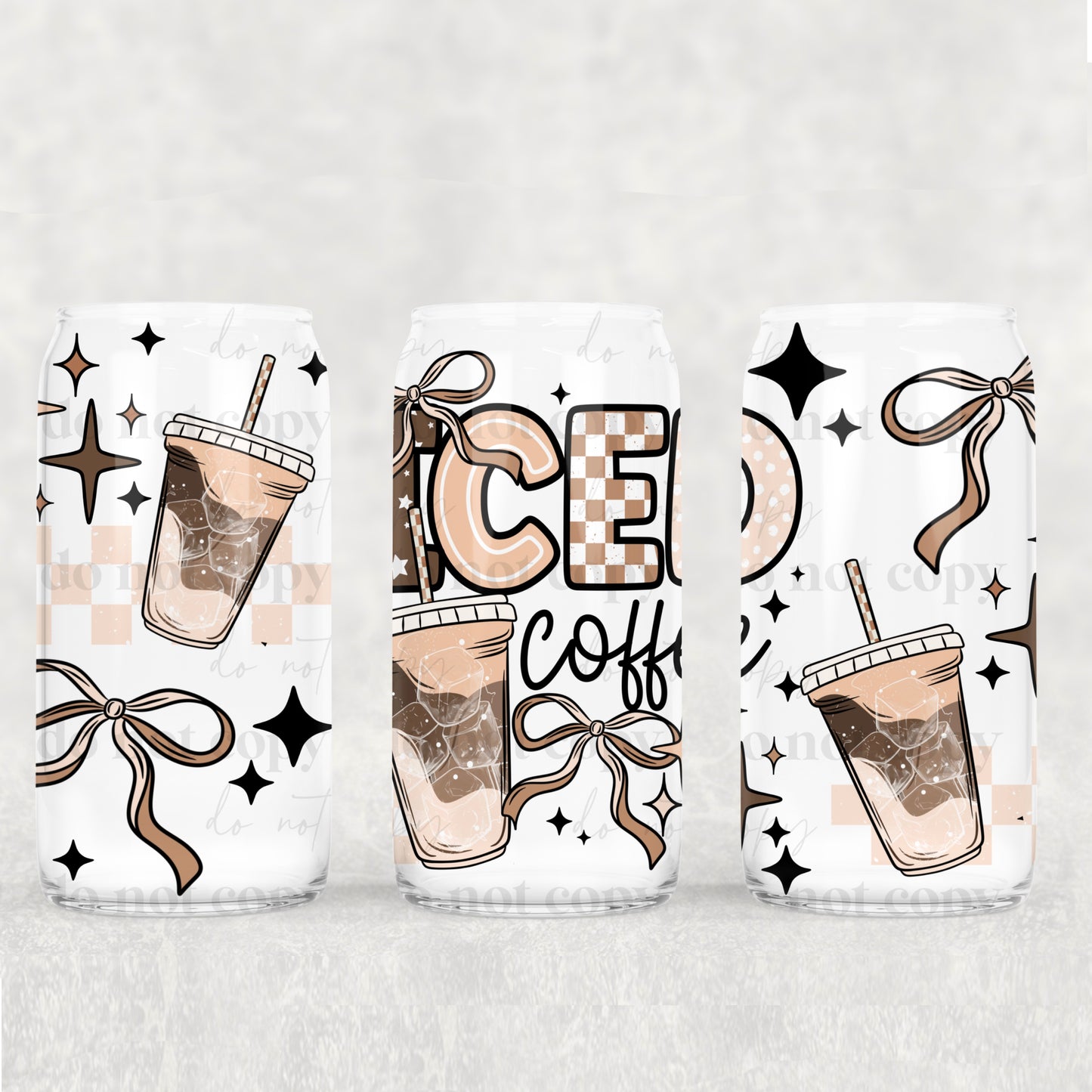 Tan Iced Coffee 16oz Tumbler