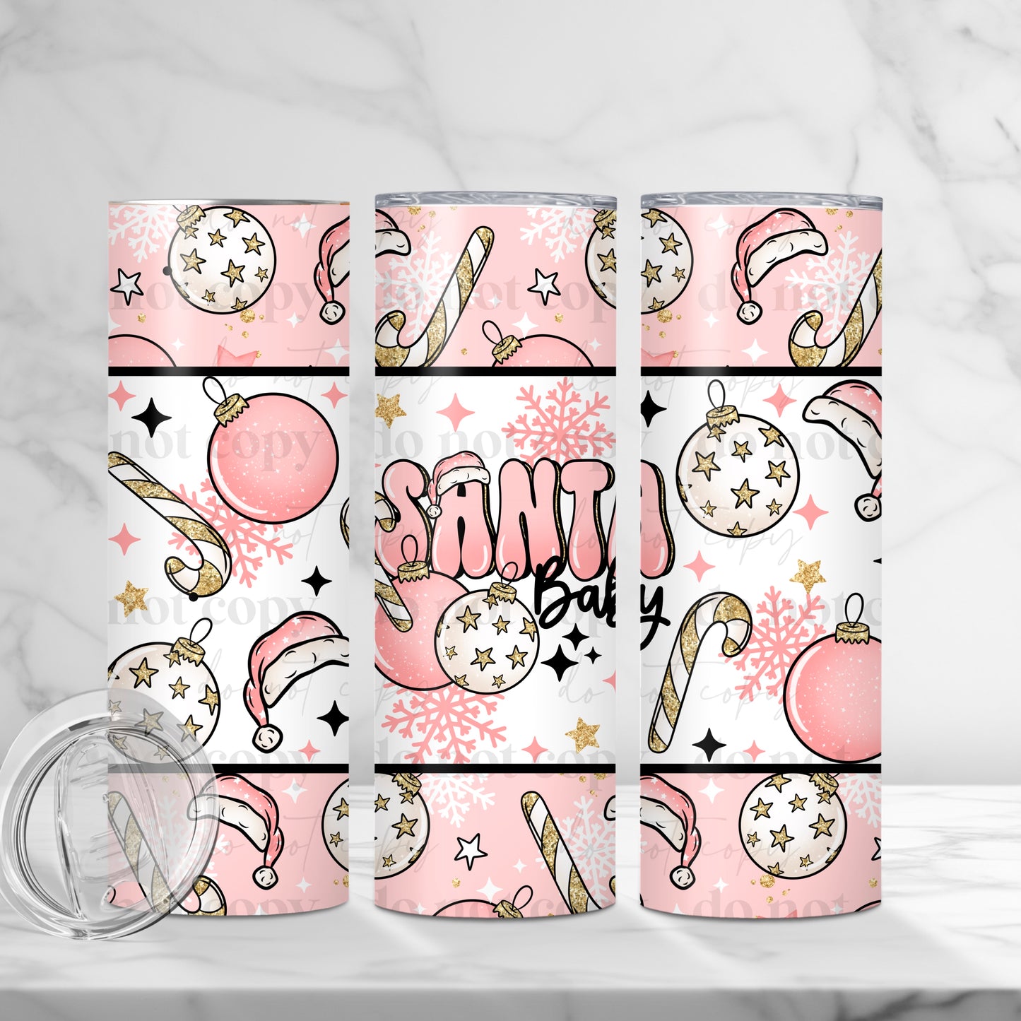 Santa Baby Skinny Tumbler