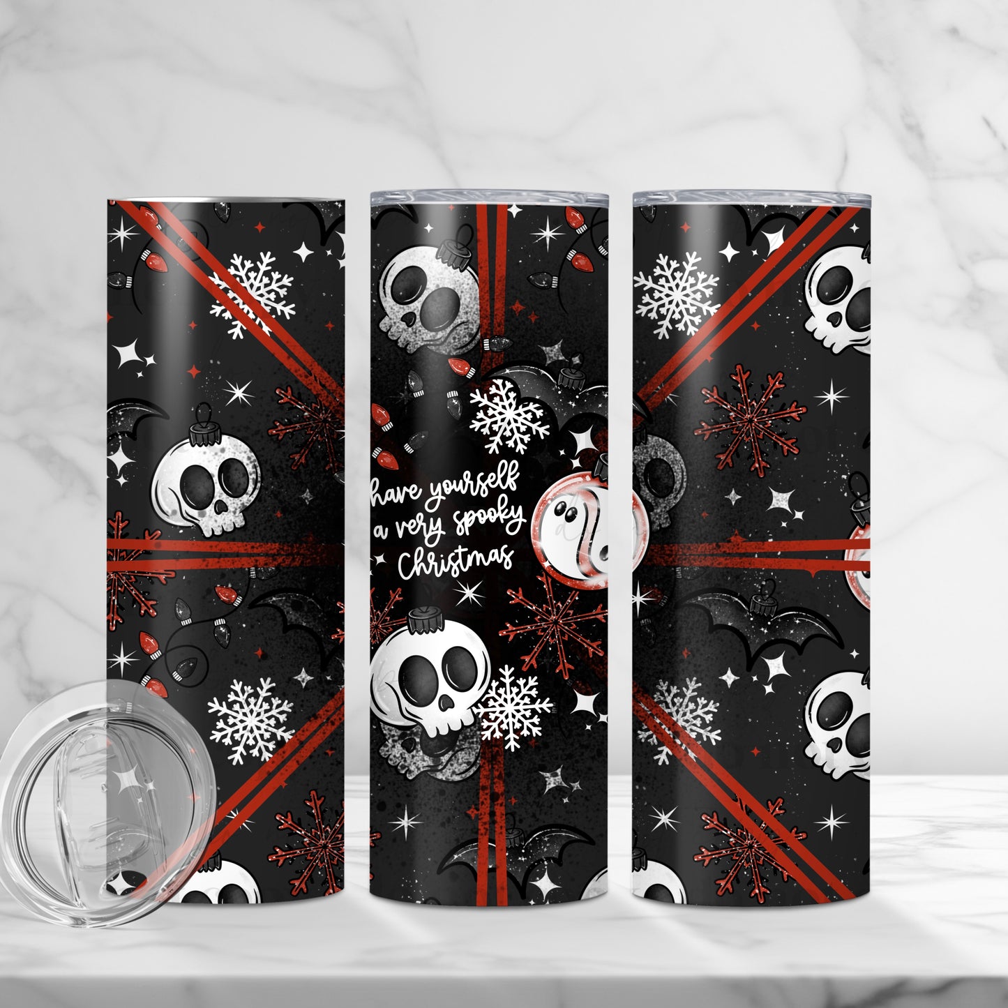 Very Spooky Christmas Skinny Tumbler