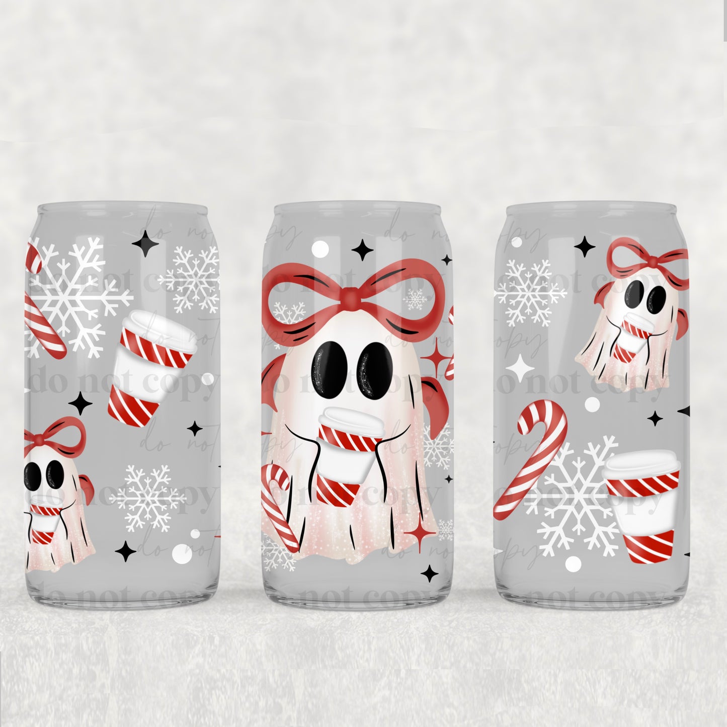 Peppermint Mocha Coffee Ghostie (UVDTF ONLY) 16oz Tumbler
