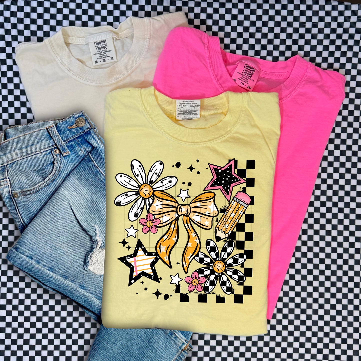 School Bow Shirt, Crewneck, Hoodie