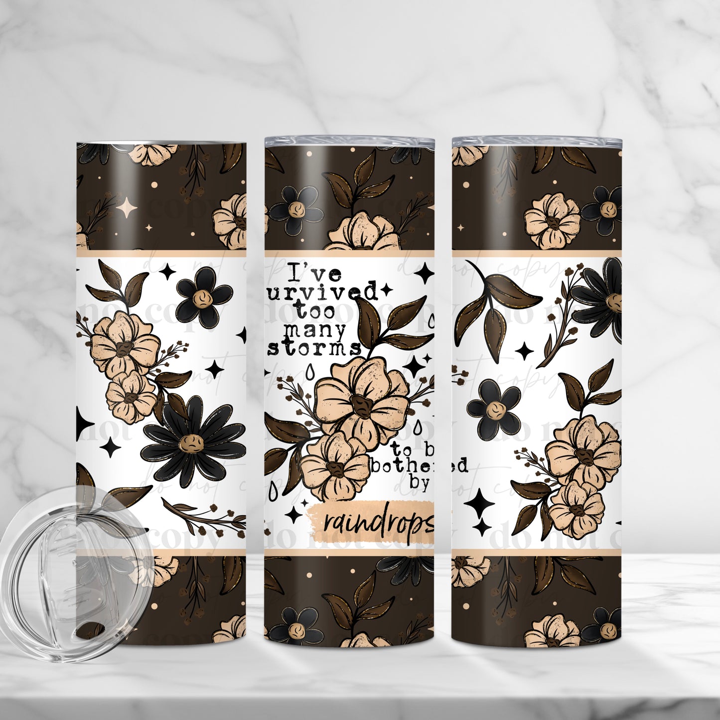 Survived Too Many Storms Skinny Tumbler