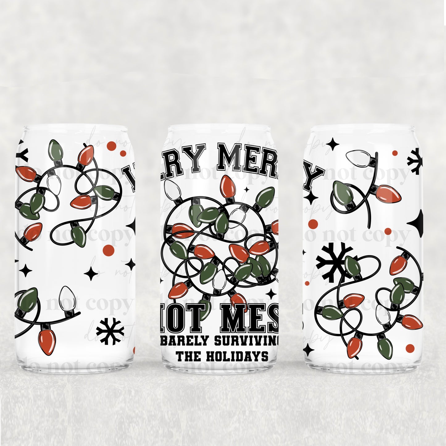 Very Merry Hot Mess 16oz Tumbler