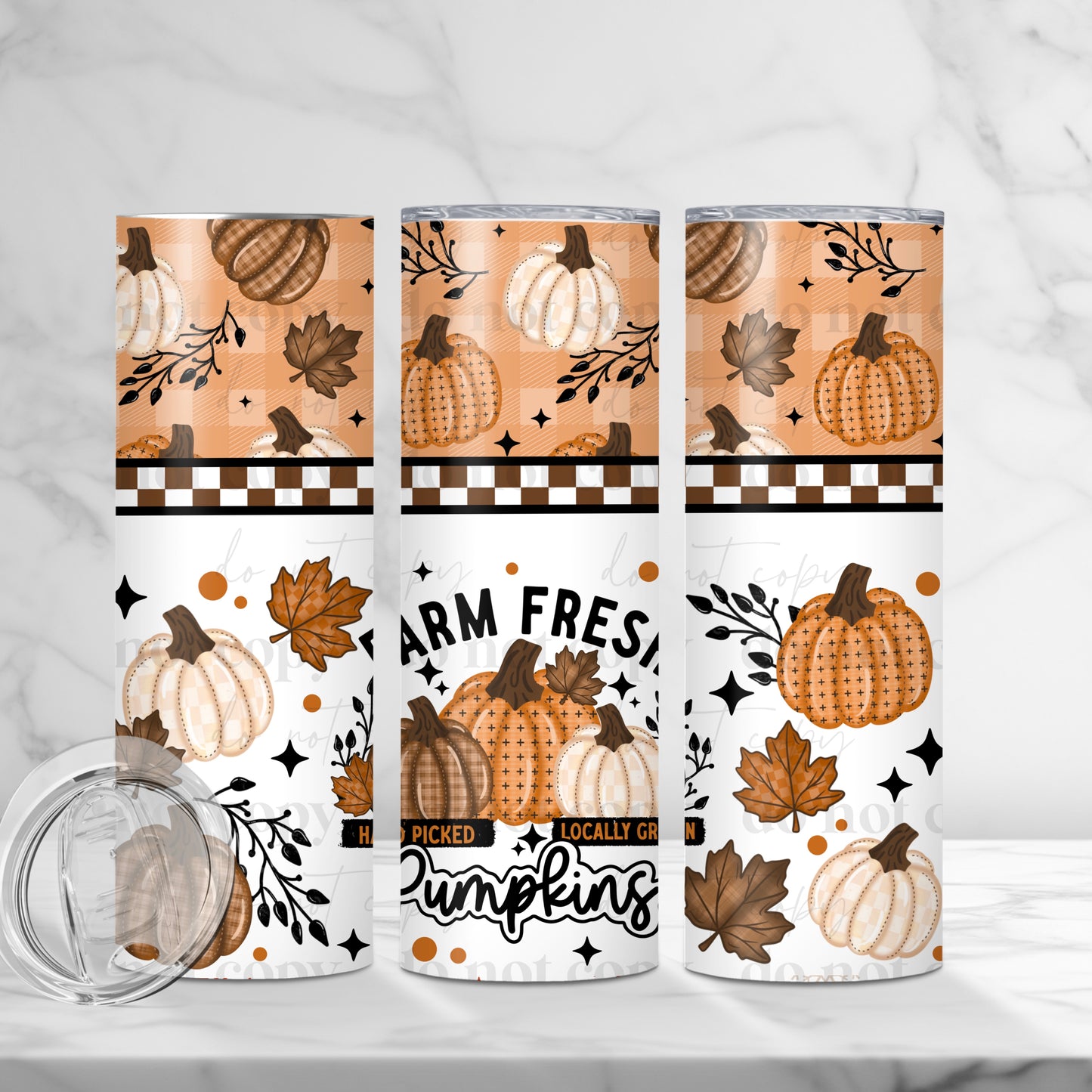 Farm Fresh Pumpkins Skinny Tumbler