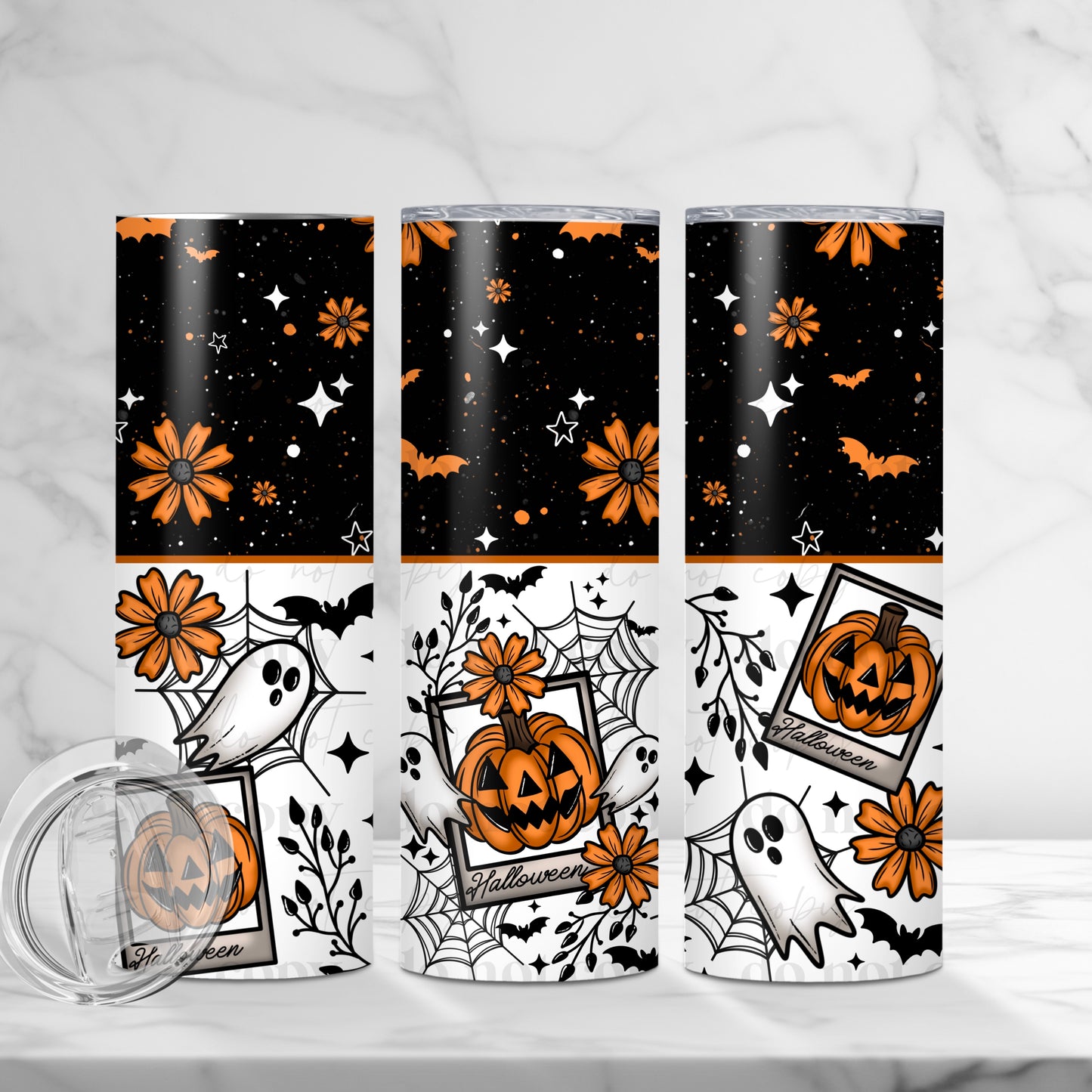 Halloween Card Skinny Tumbler