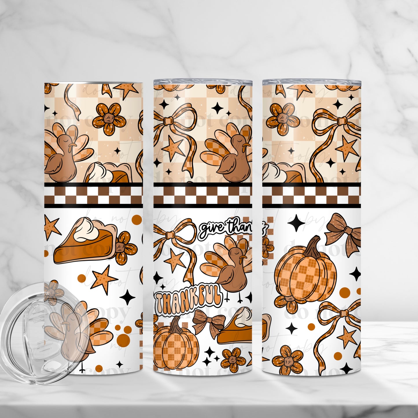 Give Thanks Skinny Tumbler