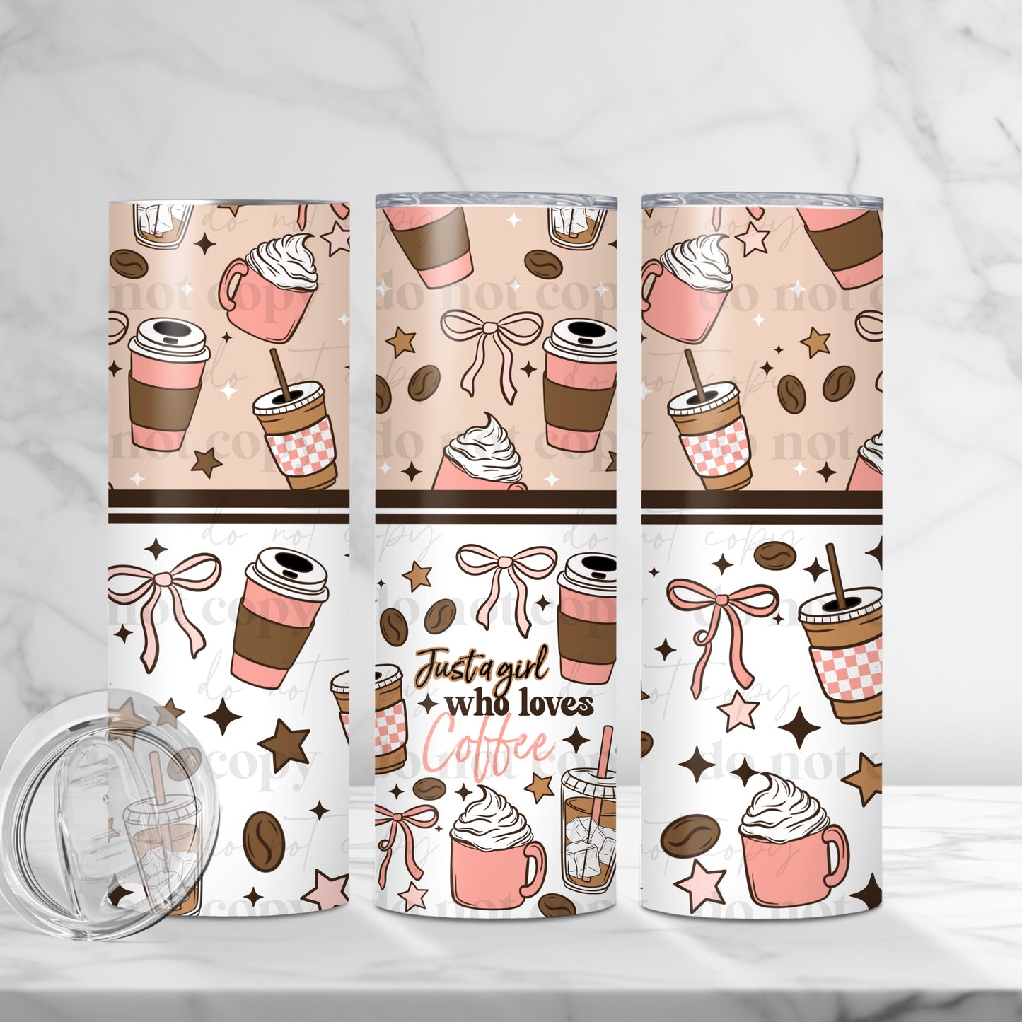 A Girl Who Loves Coffee Skinny Tumbler