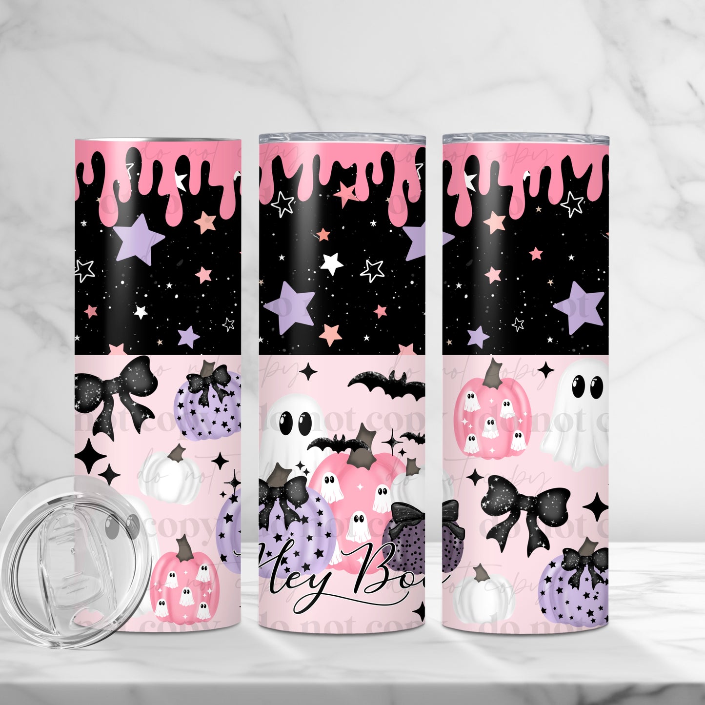 Hey Boo Skinny Tumbler