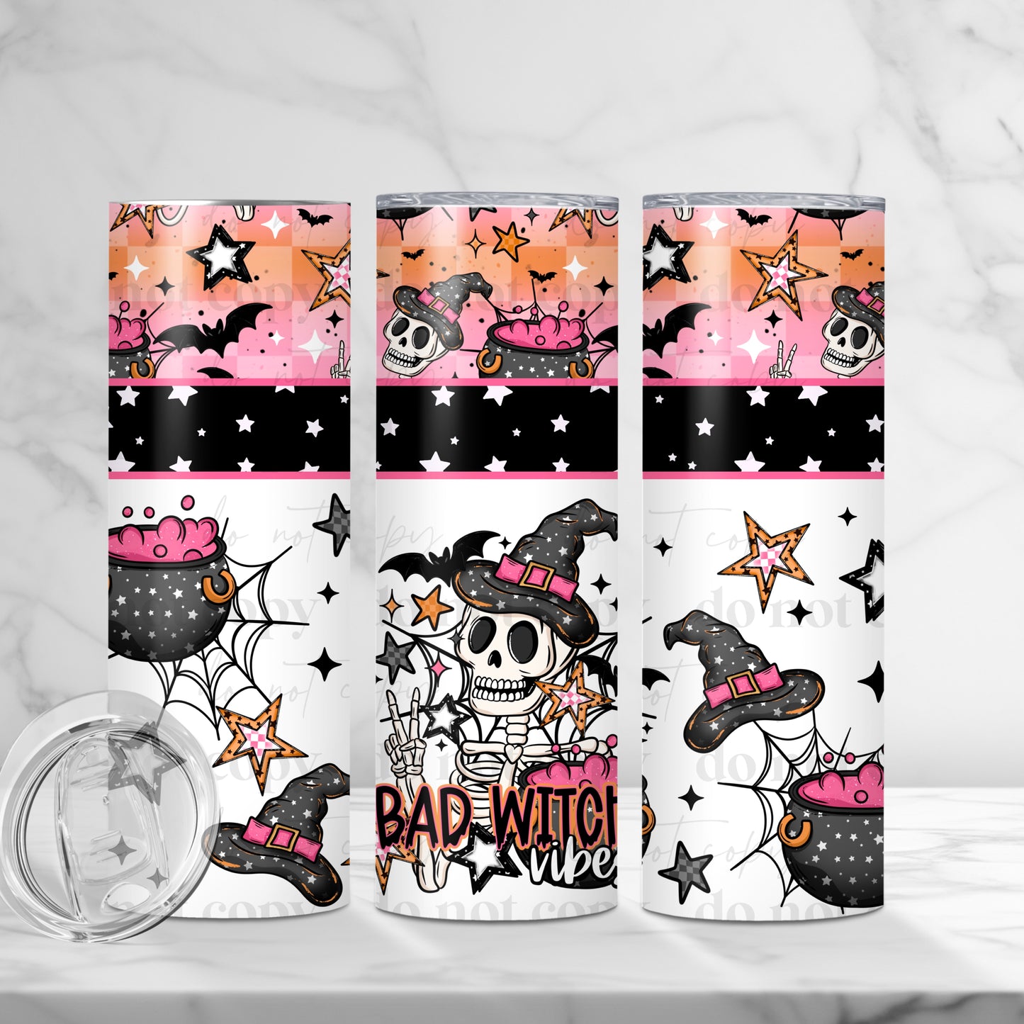Bad Witch Vibes Skinny Tumbler
