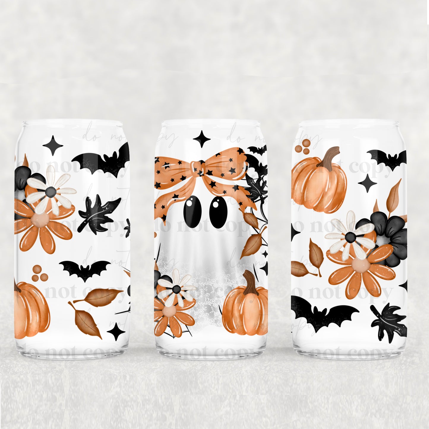 Lace Bow Ghostie 16oz Tumbler