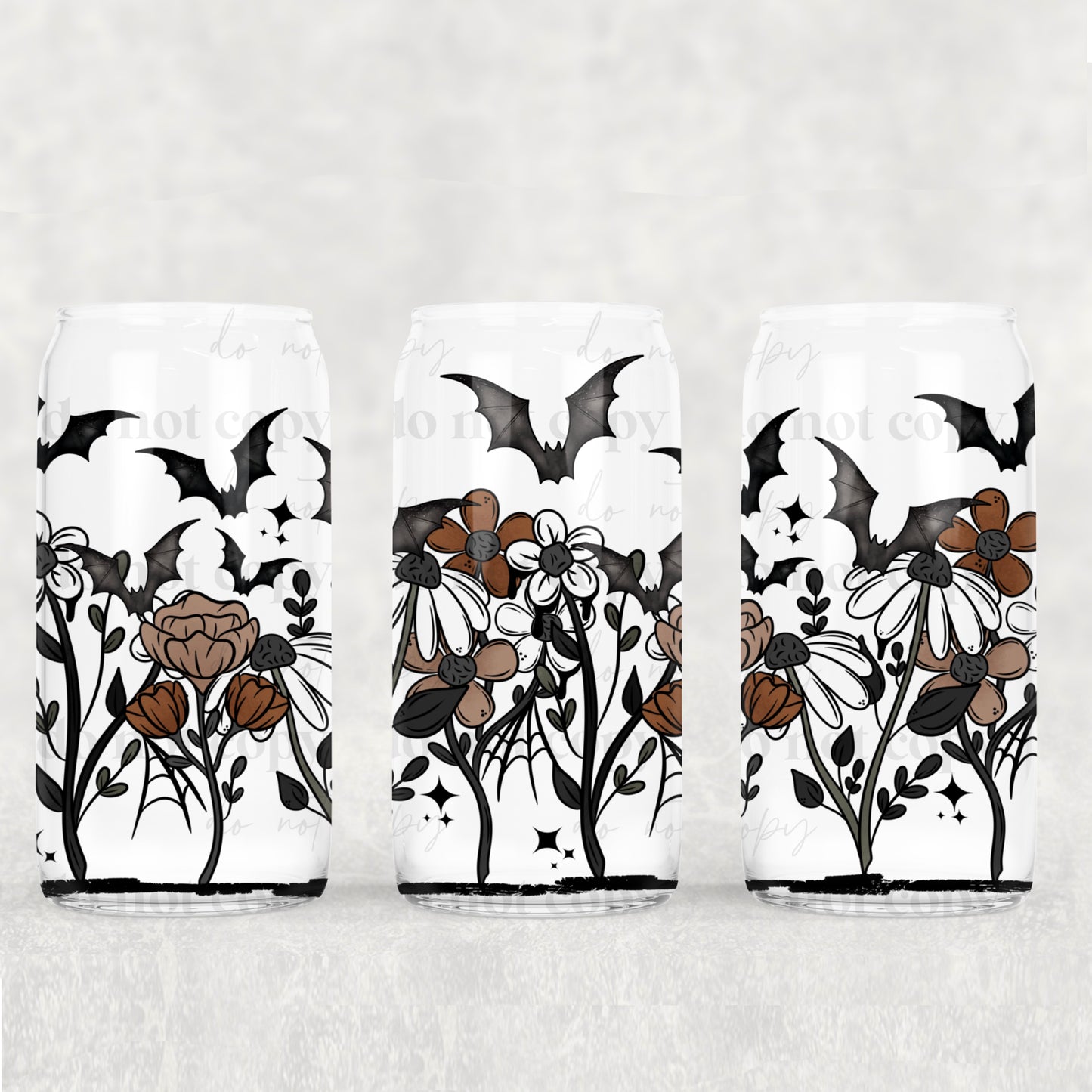 Fall Halloween Floral 16oz Tumbler