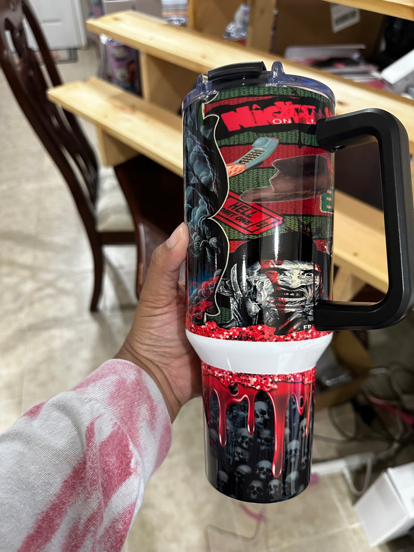 Horror Freddy Kruger Newspaper 40oz Tumbler