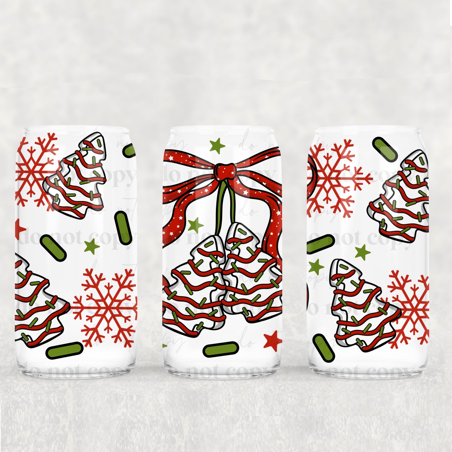 Christmas Tree Cake Cherries 16oz Tumbler