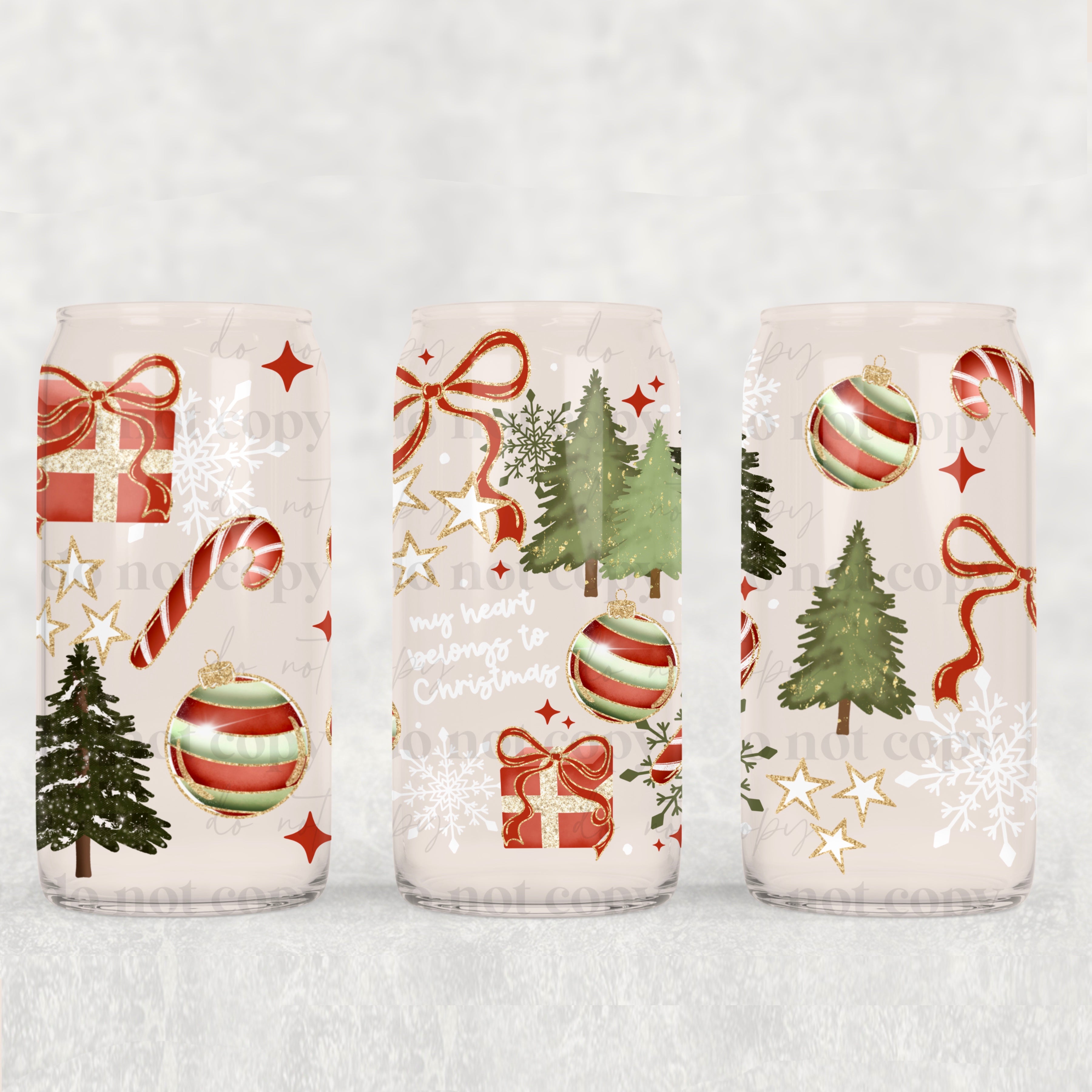 My Heart Belongs to Christmas (UVDTF) 16oz Tumbler