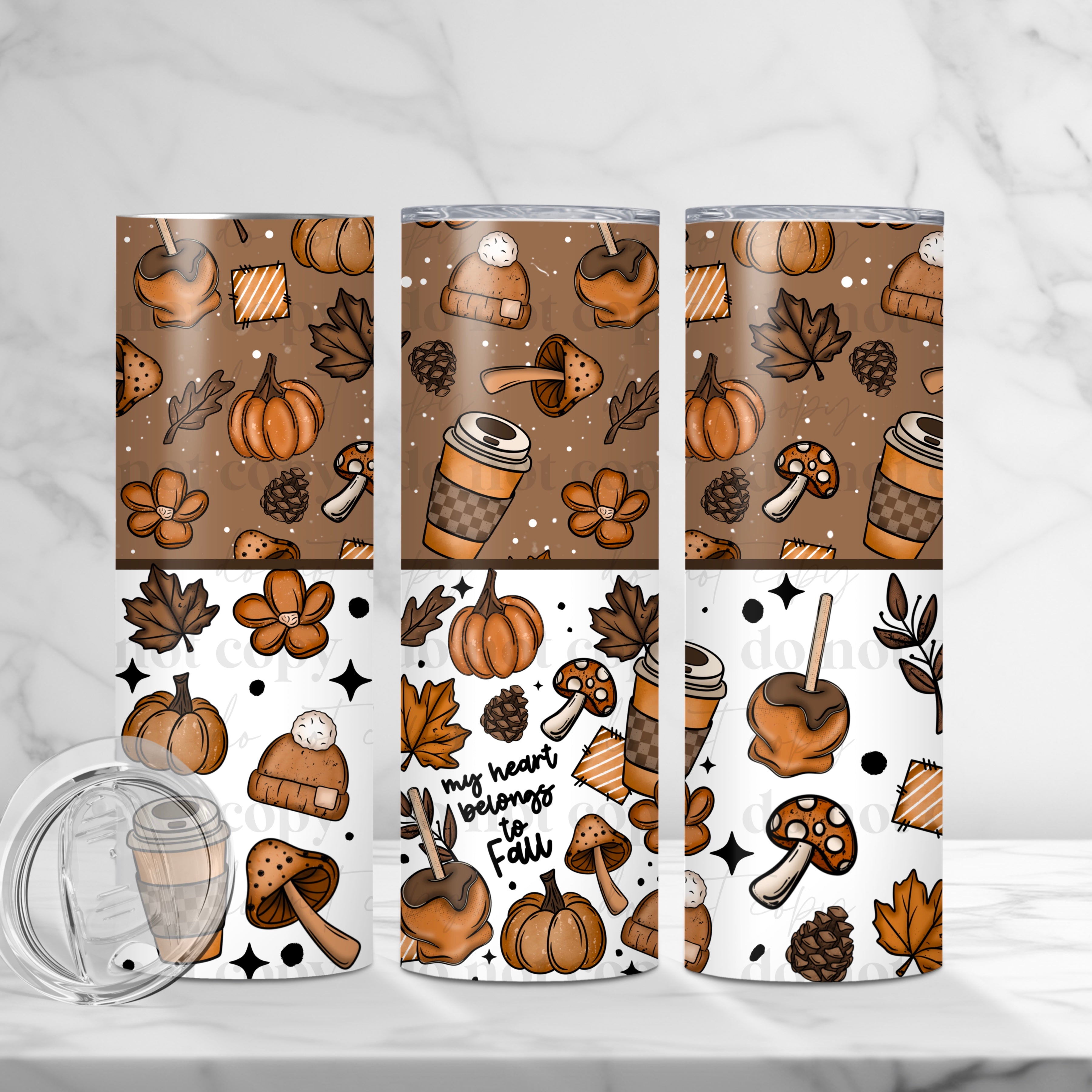 My Heart Belongs to Fall Skinny Tumbler
