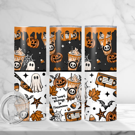 My Heart Belongs to Halloween Skinny Tumbler