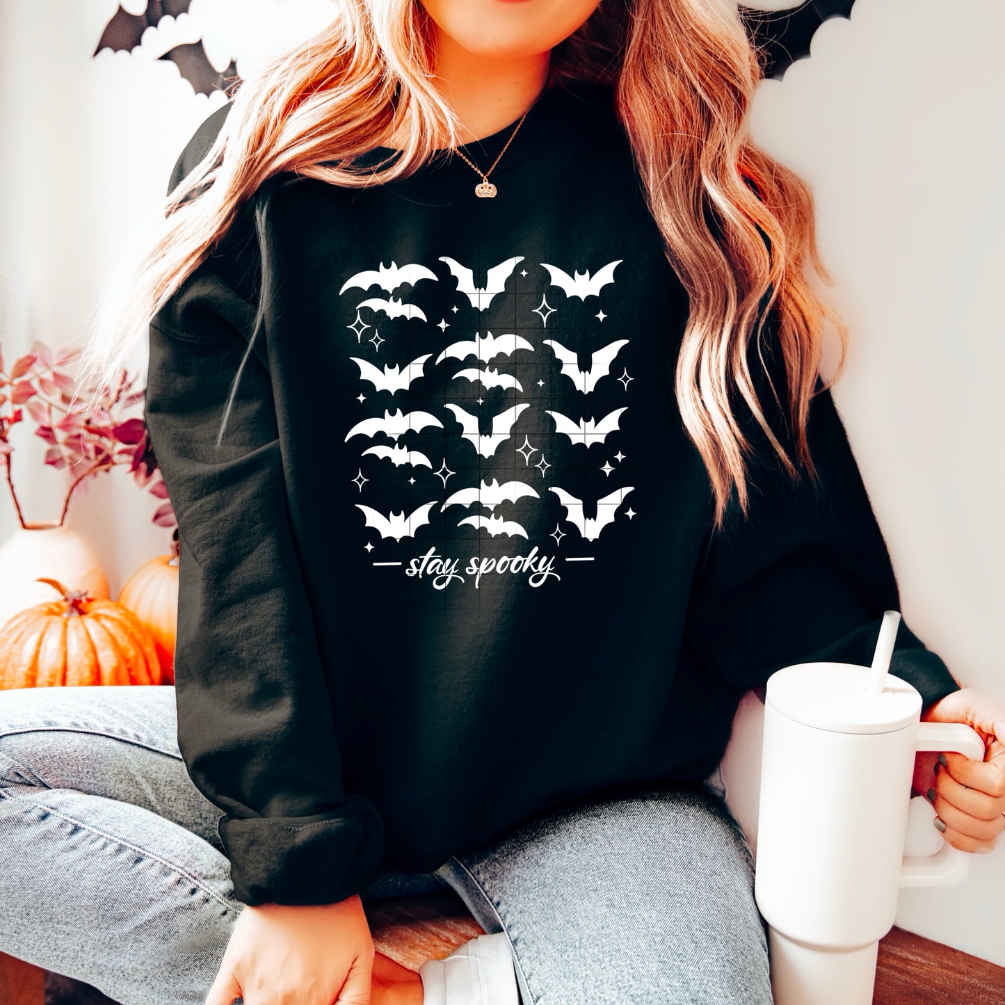 White Flying Bats Hoodie