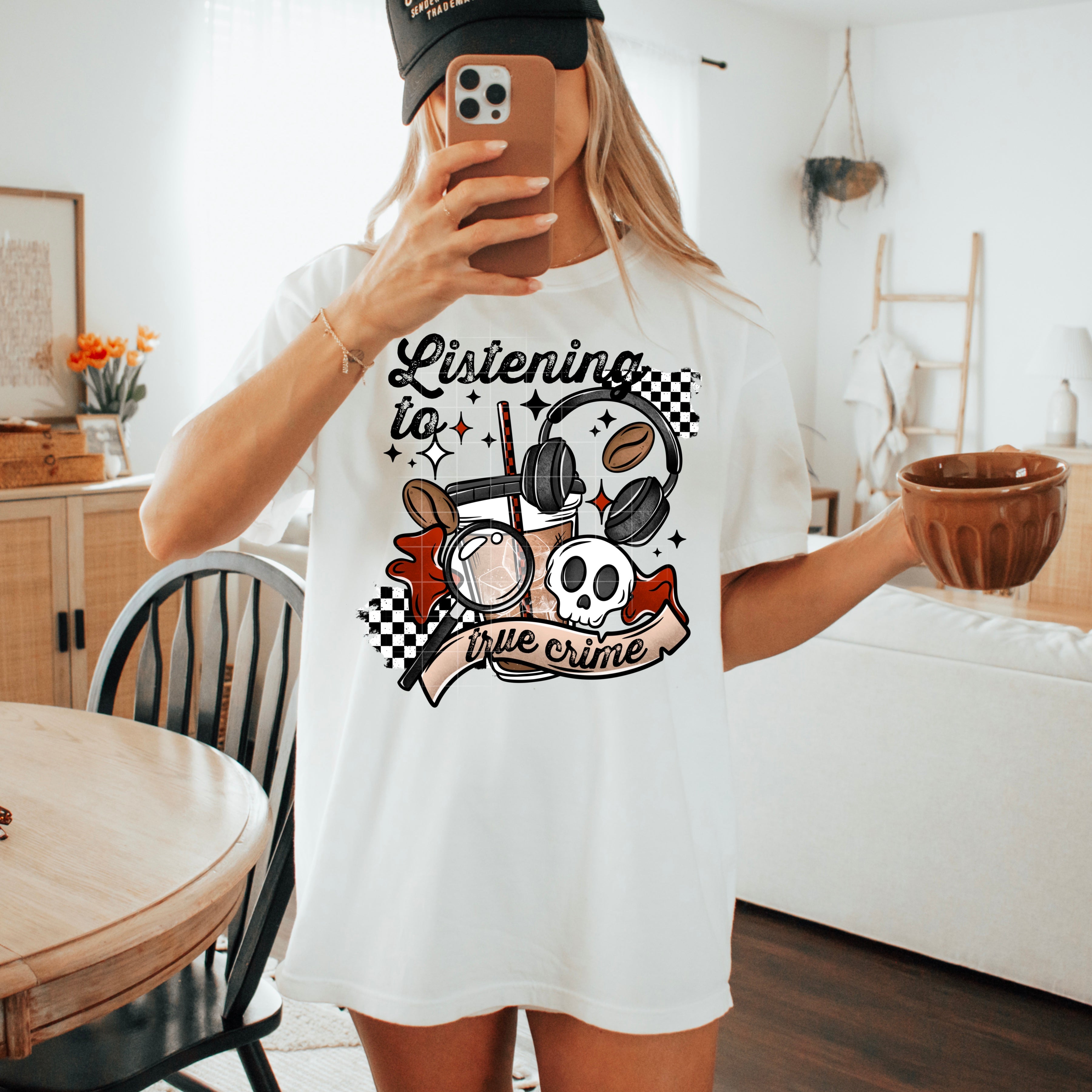 Listening to True Crime Long Sleeve T-Shirt