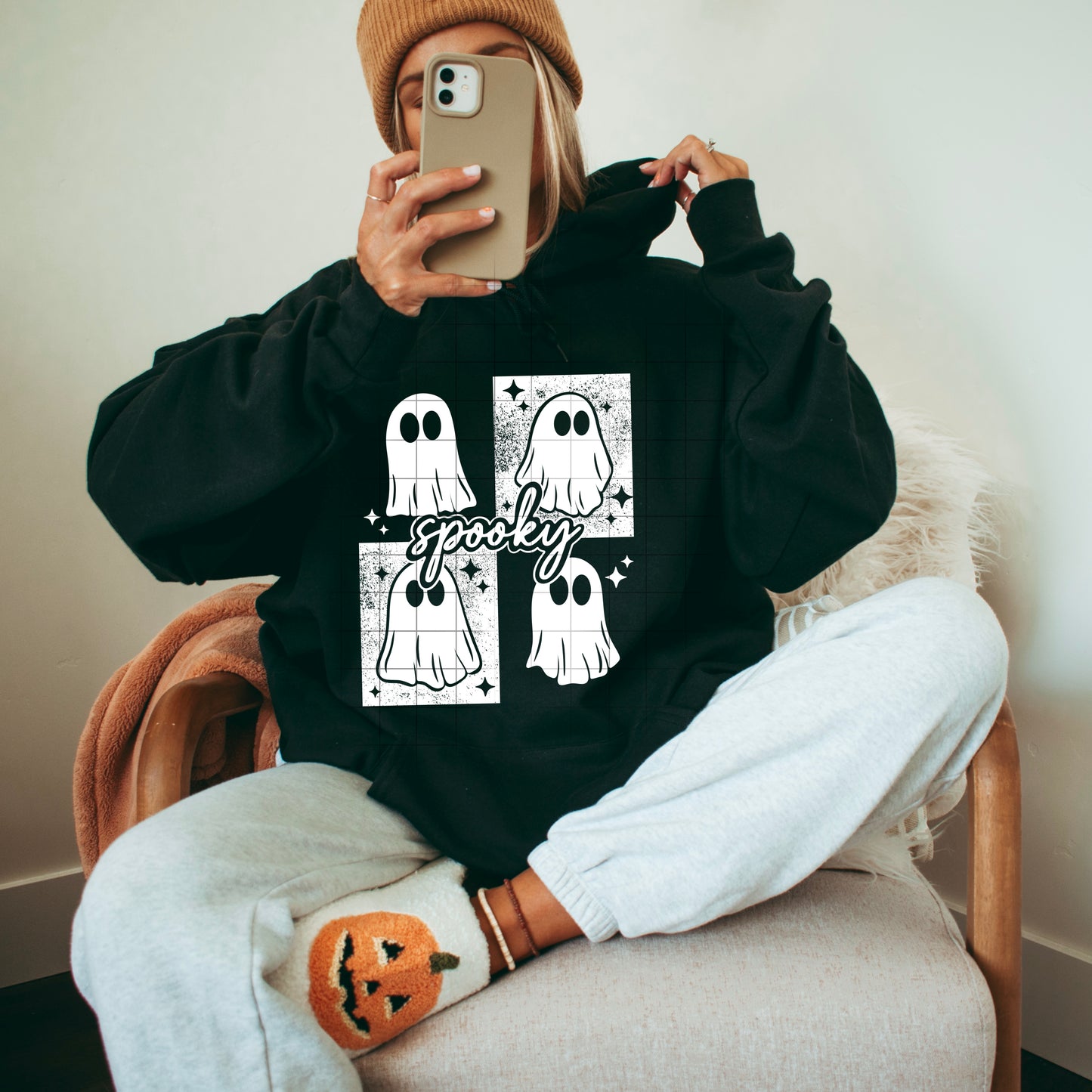Spooky Ghostie Hoodie (White)