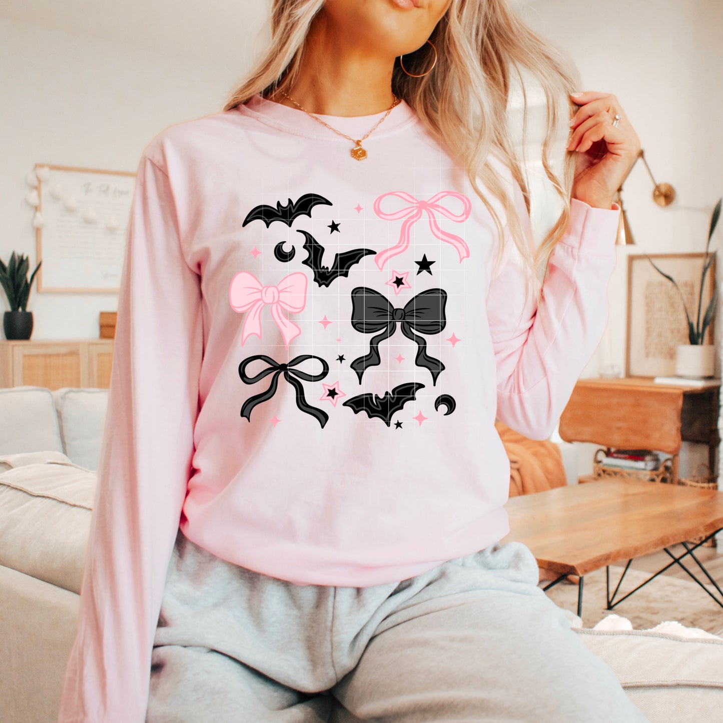 Girly Bats & Bows Hoodie