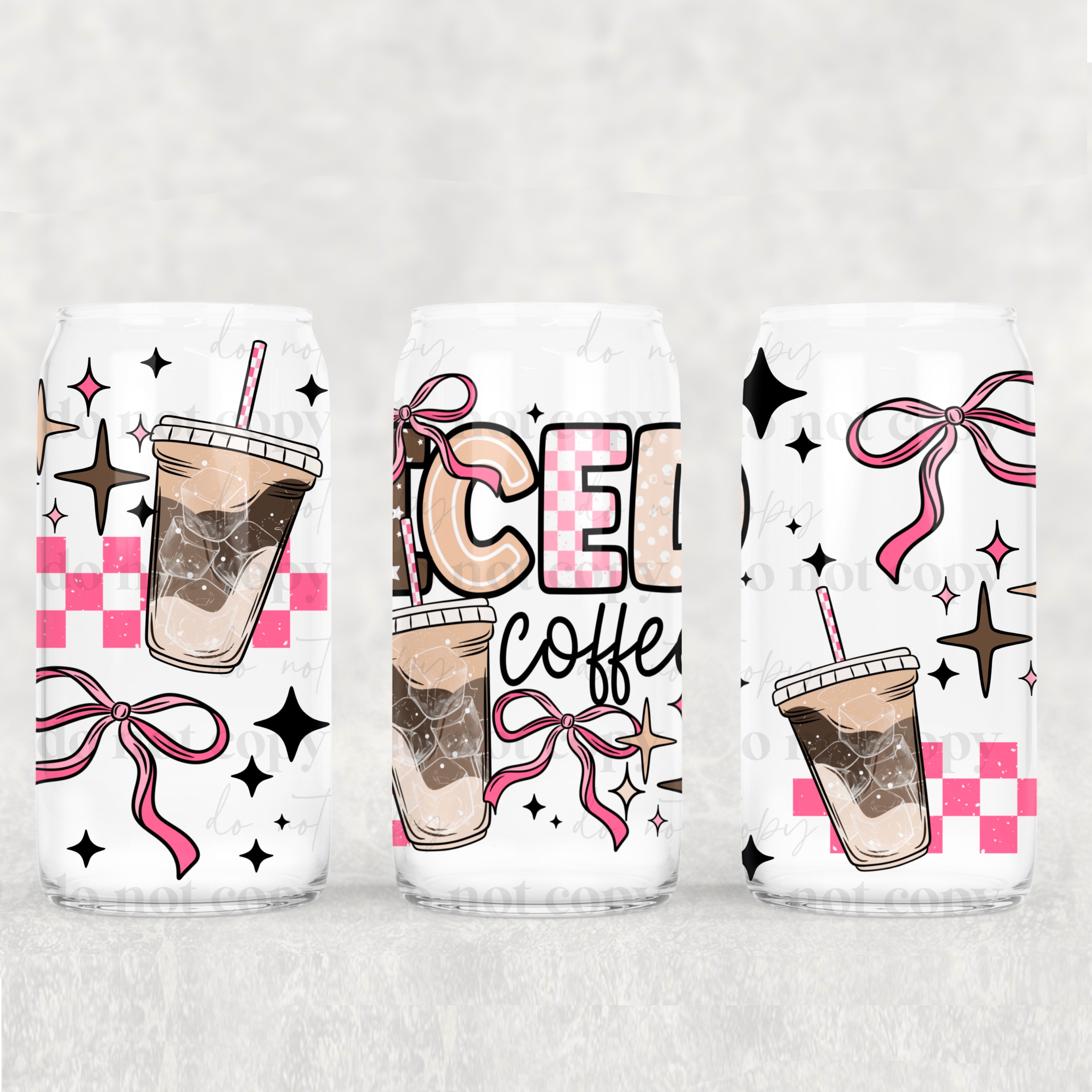 Pink Iced Coffee 16oz Tumbler