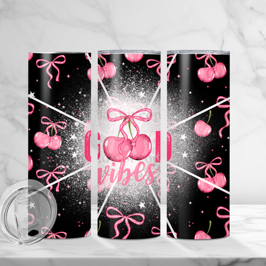 Good Vibes Skinny Tumbler