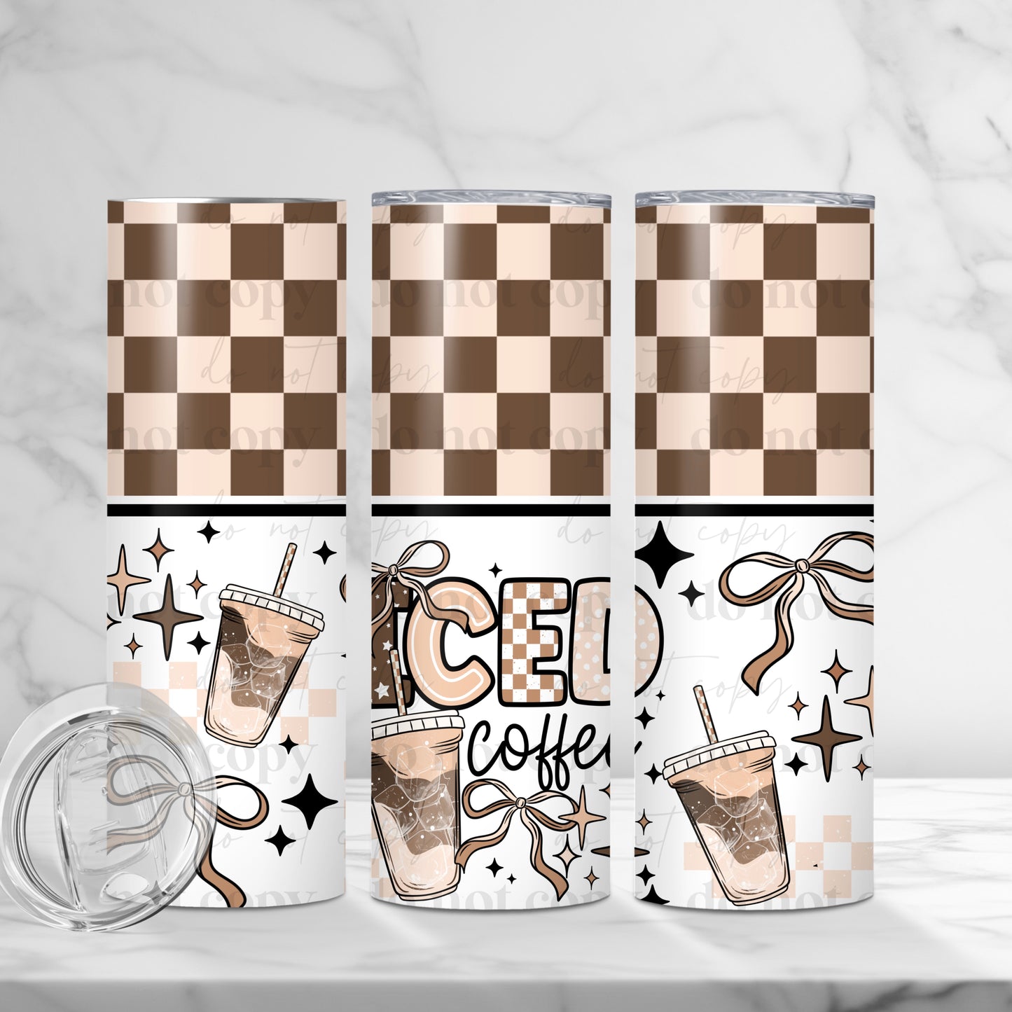 Tan Iced Coffee Skinny Tumbler