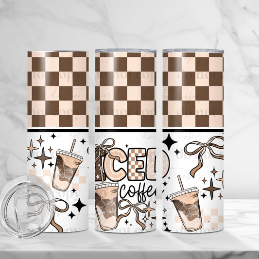 Tan Iced Coffee Skinny Tumbler