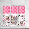 Pink Iced Coffee Skinny Tumbler