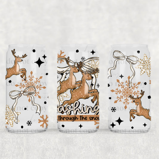 Dashing Through The Snow 16 oz Tumbler Sunday Faves