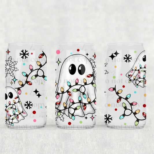 Ghost Christmas Lights 16oz Tumbler