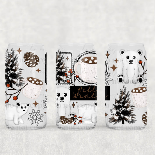 Hello Winter 16 oz Tumbler