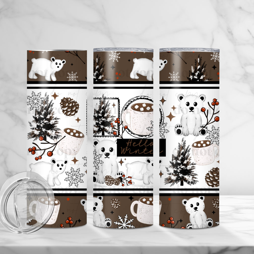 Hello Winter Skinny Tumbler