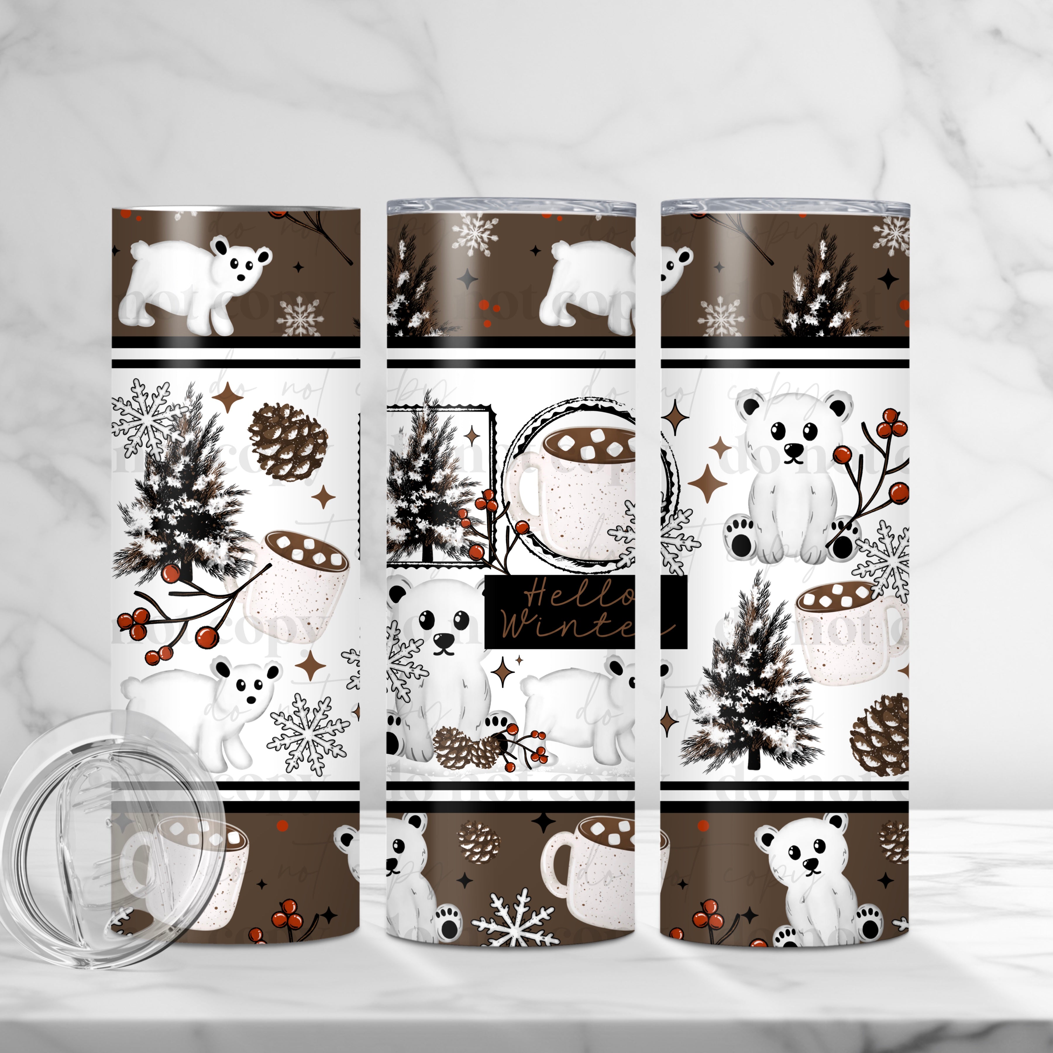 Hello Winter Skinny Tumbler