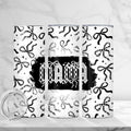 Mama Black & White Bows Skinny Tumbler