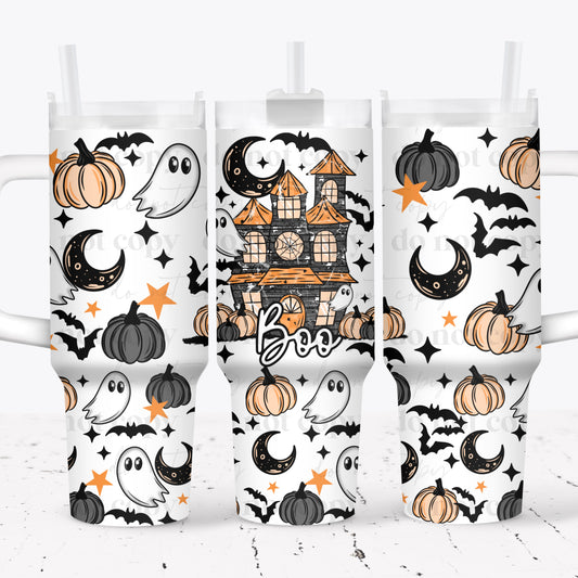 Boo Haunted House 40 oz Tumbler