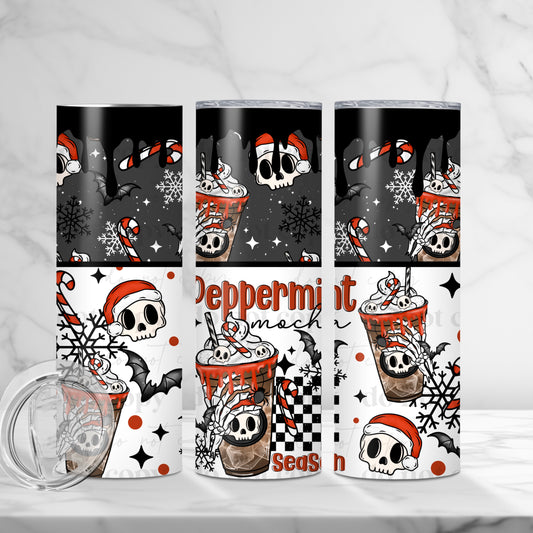 Peppermint Mocha Season Skinny Tumbler