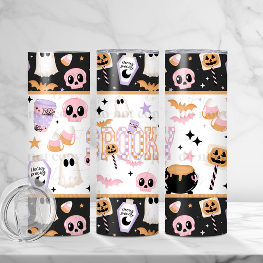 Pastel Spooky Skinny Tumbler