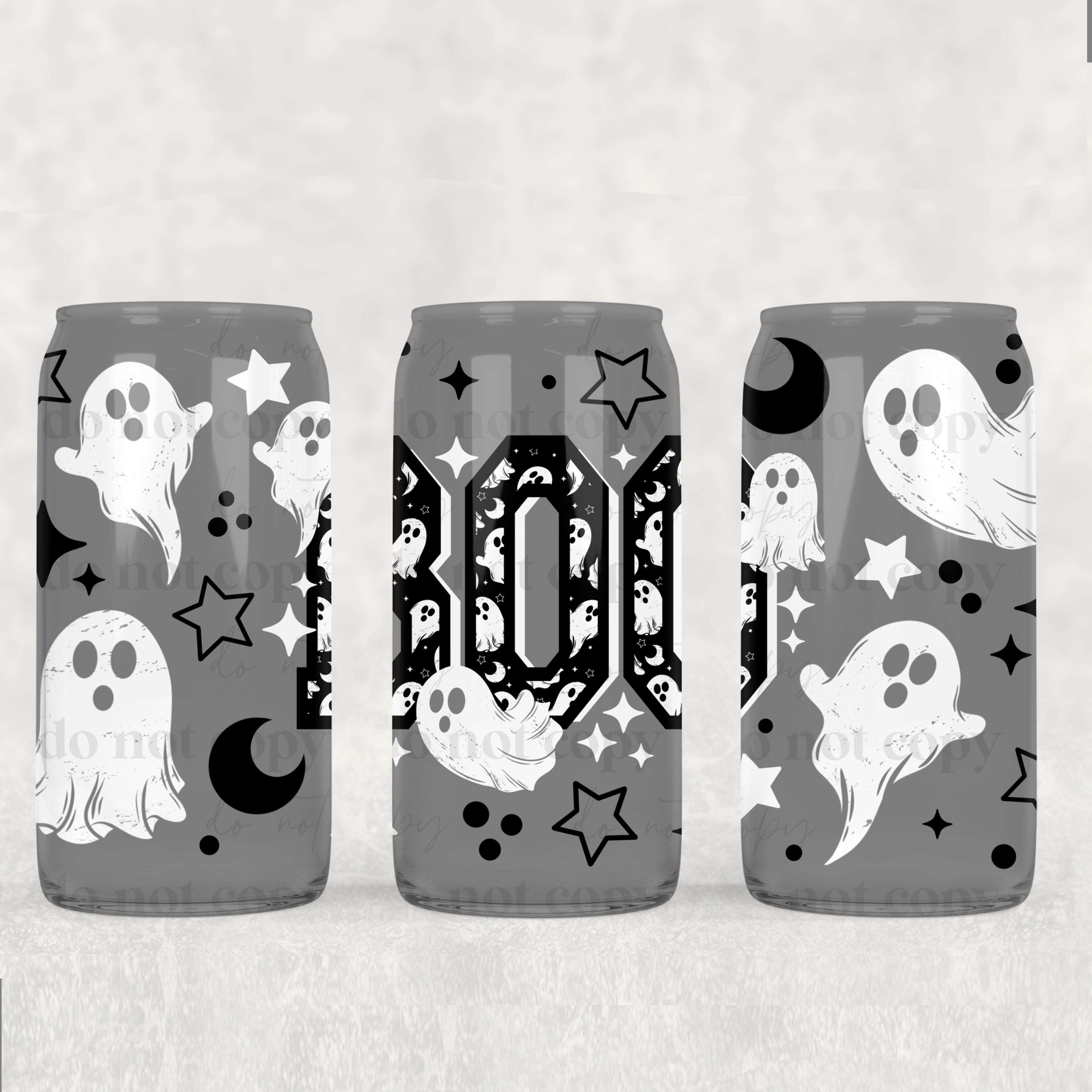 Black & White Boo (UVDTF) 16oz Tumbler
