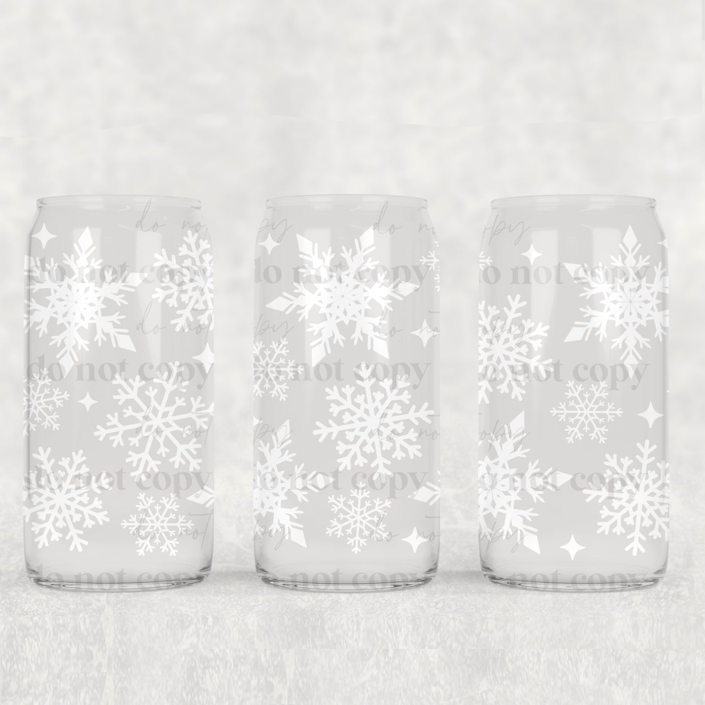 Snowflakes 16oz Tumbler (UVDTF ONLY)