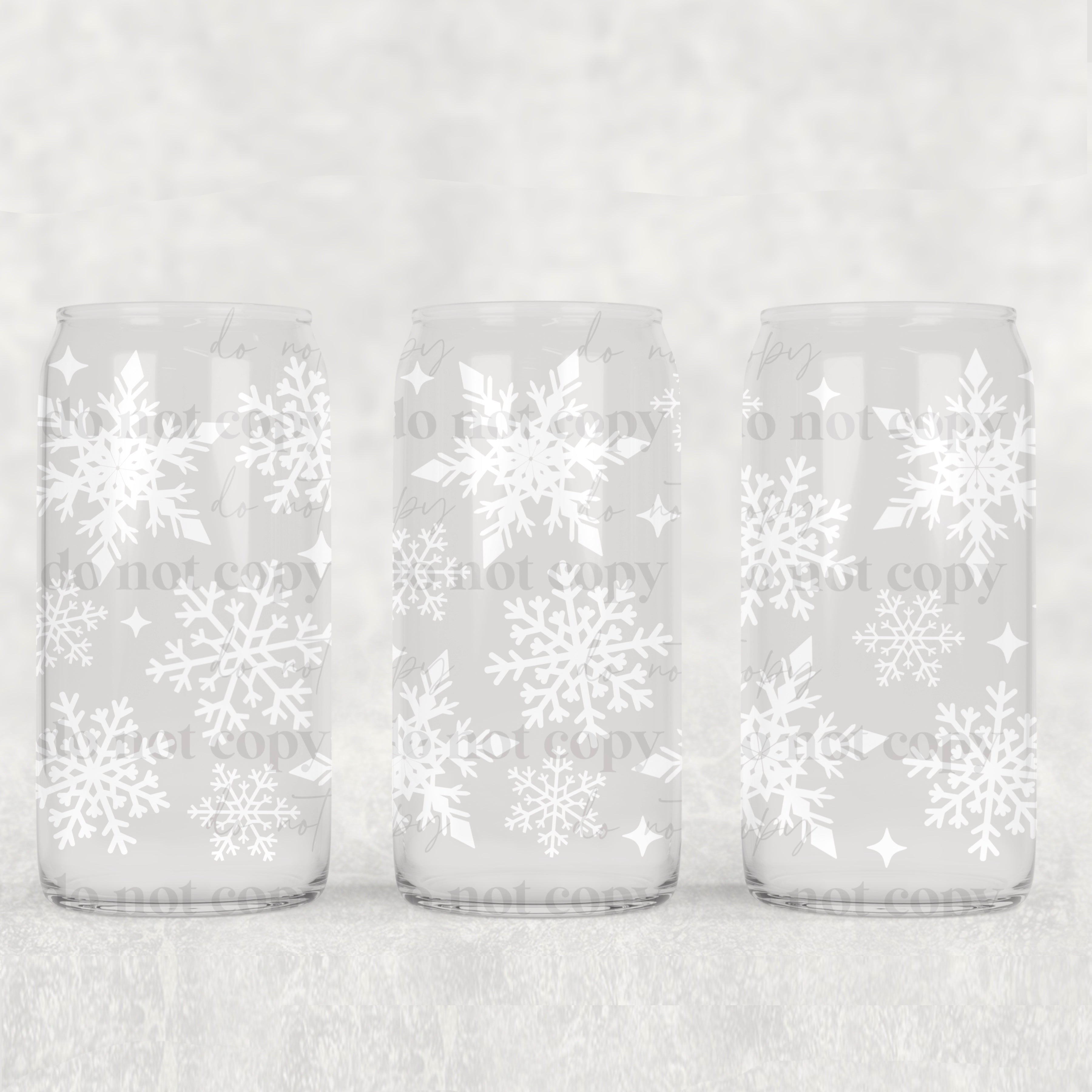 Snowflakes 16oz Tumbler (UVDTF ONLY)