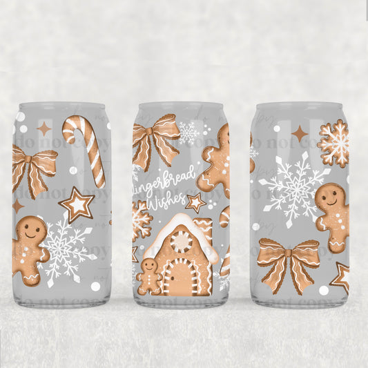 Gingerbread Wishes (UVDTF ONLY) 16oz Tumbler