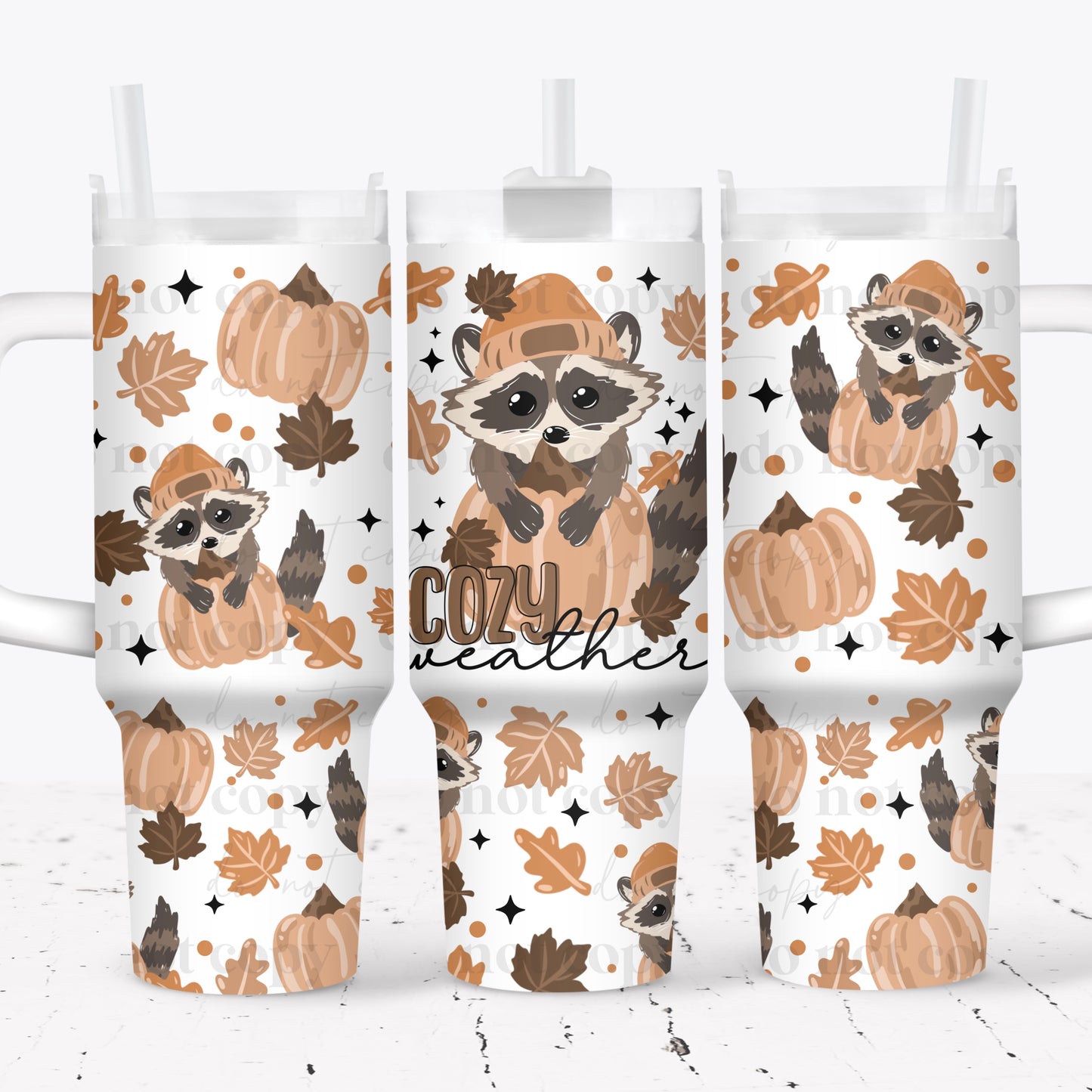 Cozy Weather Raccoon 40 oz Tumbler