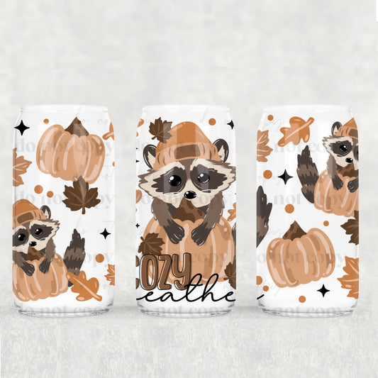 Cozy Weather Raccoon 16oz Tumbler