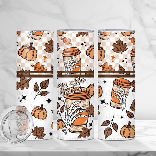 Cozy Coffee Weather Skinny Tumbler