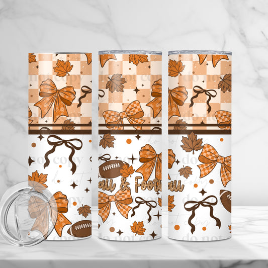 Fall & Football Skinny Tumbler