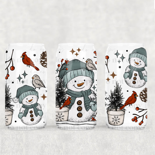 Snowman & Birds 16 oz Tumbler