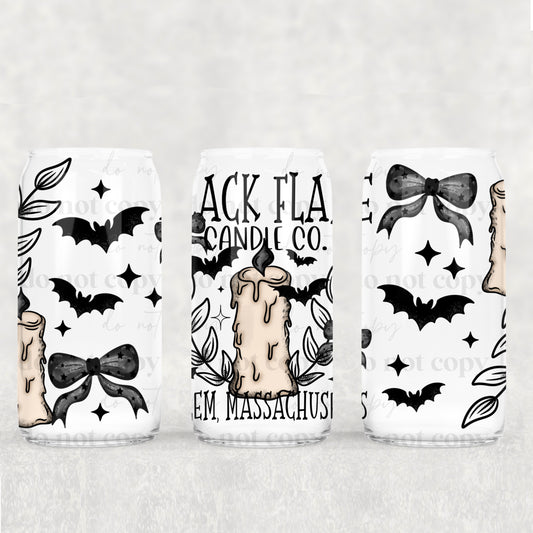 Black Flame Candle 16oz Tumbler