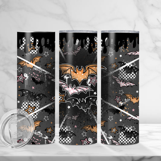 Grunge Bats Skinny Tumbler